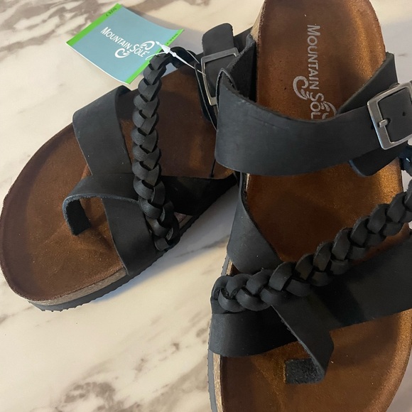 Mountain Sole Black Braided Sandals - Picture 1 of 1